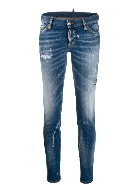DSQUARED2 paint splattered skinny jeans