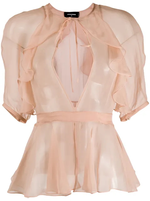 DSQUARED2 blusa con estampado geométrico