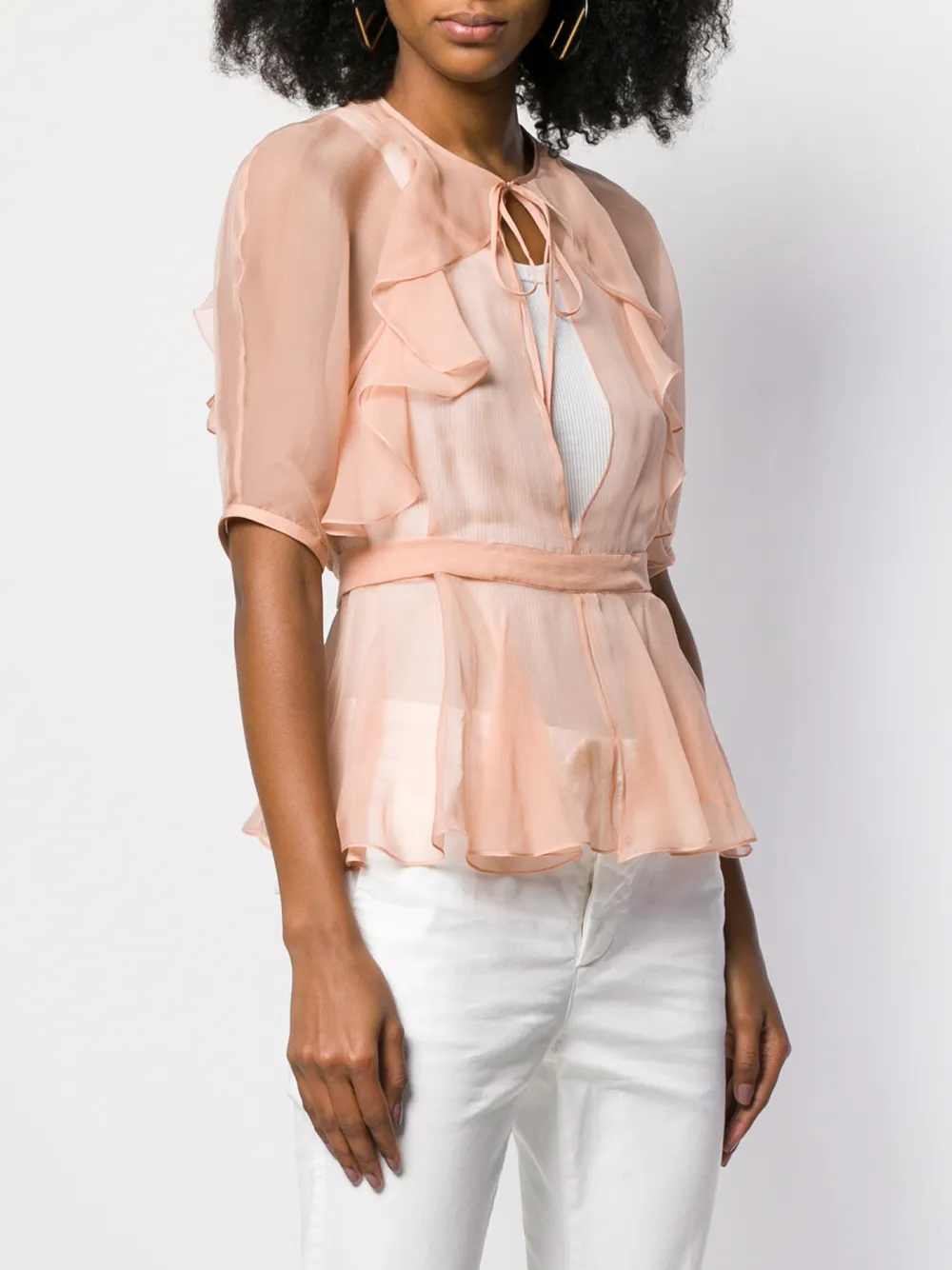 DSQUARED2 Geometrische blouse Beige