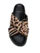 ANINE BING leopard crisscross strap sandals