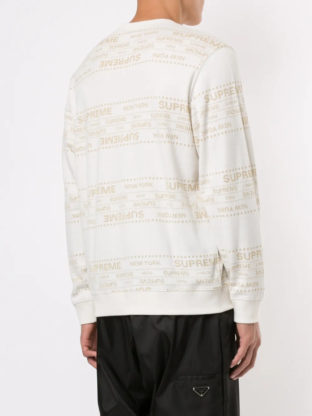 supreme metallic jacquard crewneck