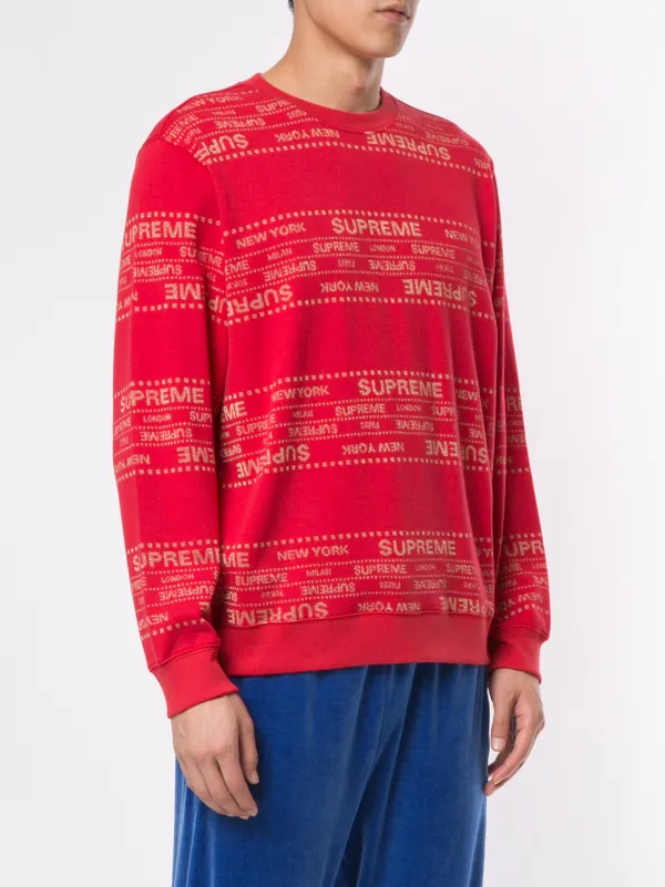 Supreme シュプリーム llic Jacquard Crewneck SS 19 WEEK 6 Supreme Metallic Jacquard Crewneck (SS19) - $118