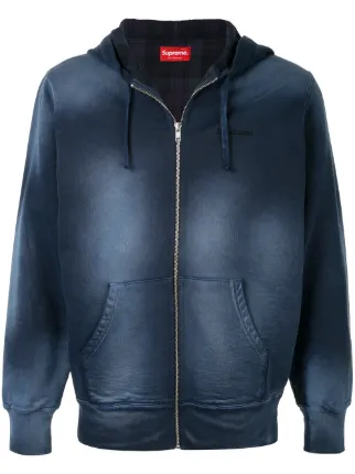 bleached zip up sweatshirt supreme