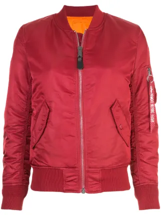 alpha industries red bomber jacket