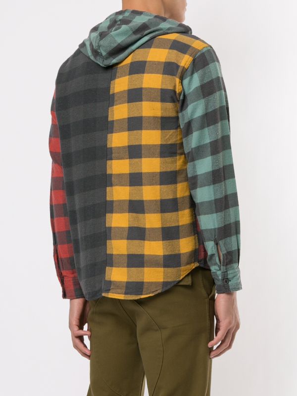 supreme hooded plaid flannel shirt