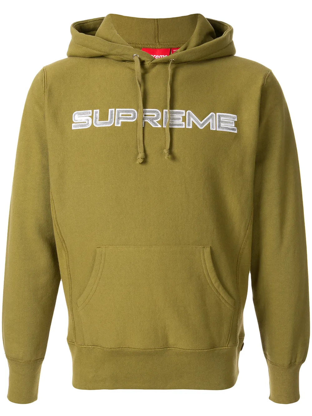 фото Supreme худи с логотипом и пайетками