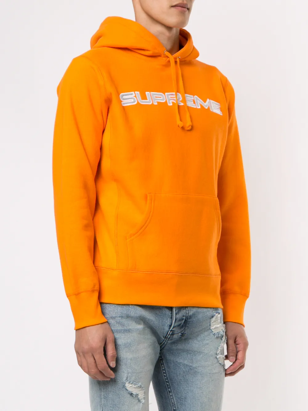 фото Supreme толстовка с капюшоном и вышитым логотипом