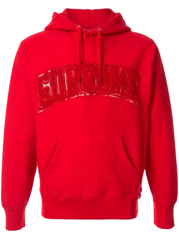 embroidered supreme hoodie