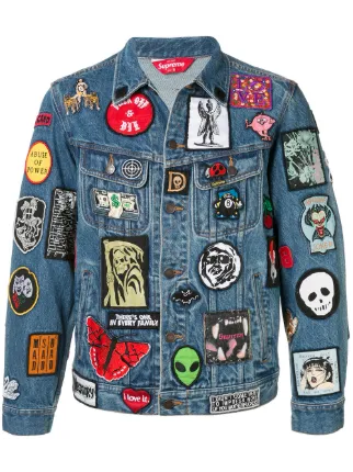 supreme patch denim jacket