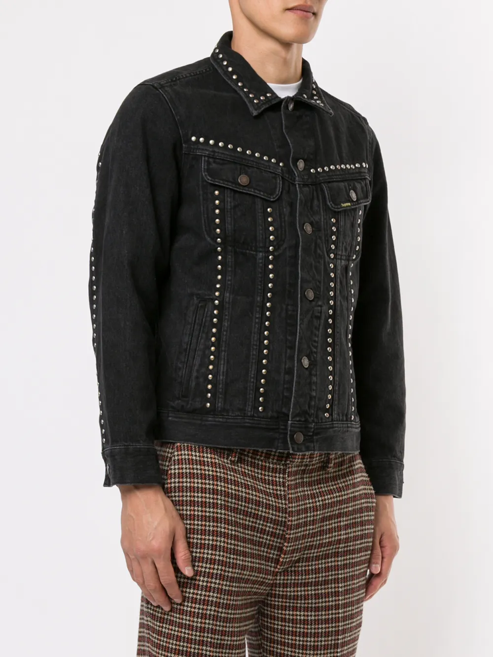 supreme studded denim jacket