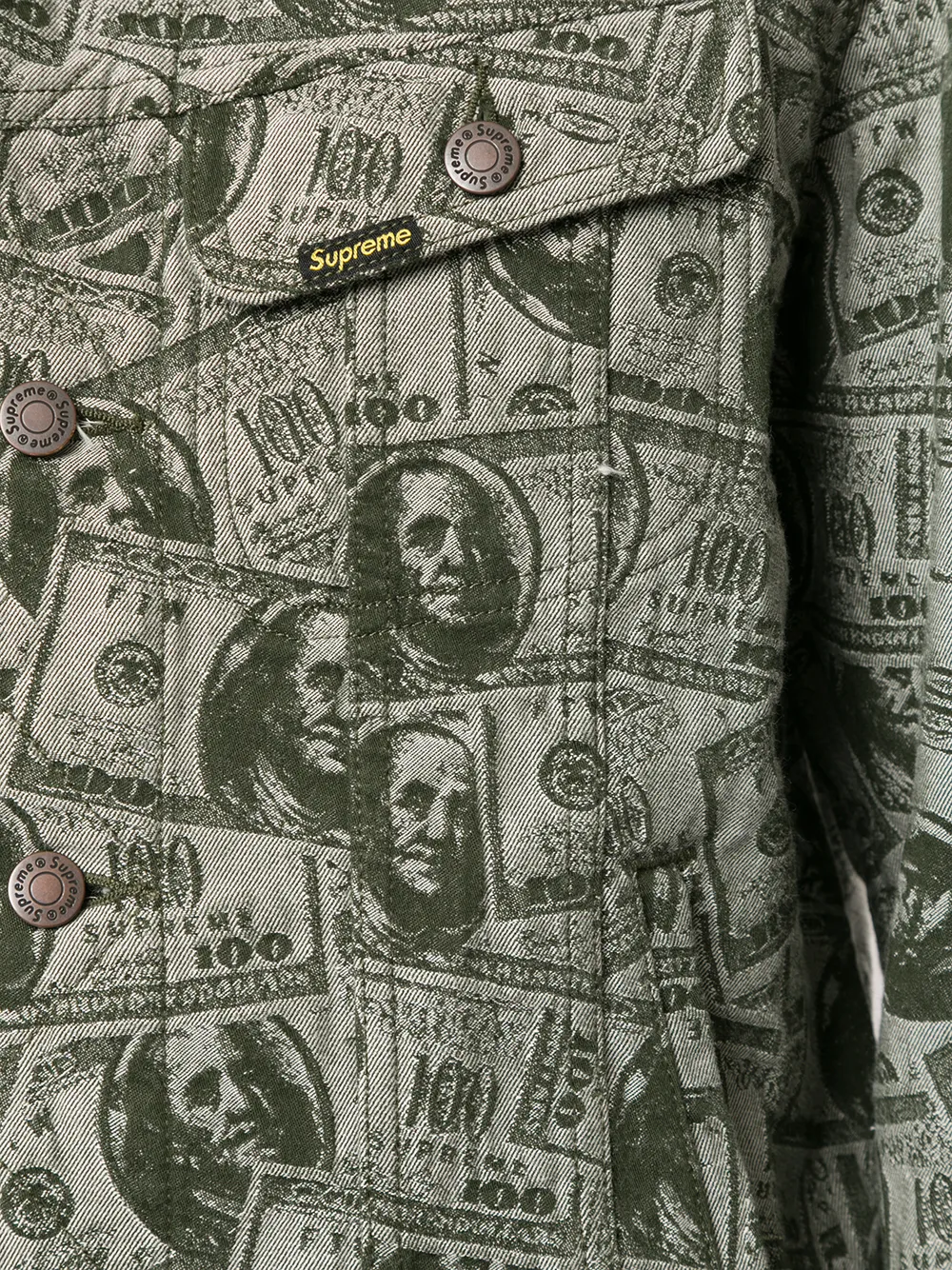 supreme 100 dollar bill jacket