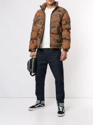 supreme reflective camo down jacket