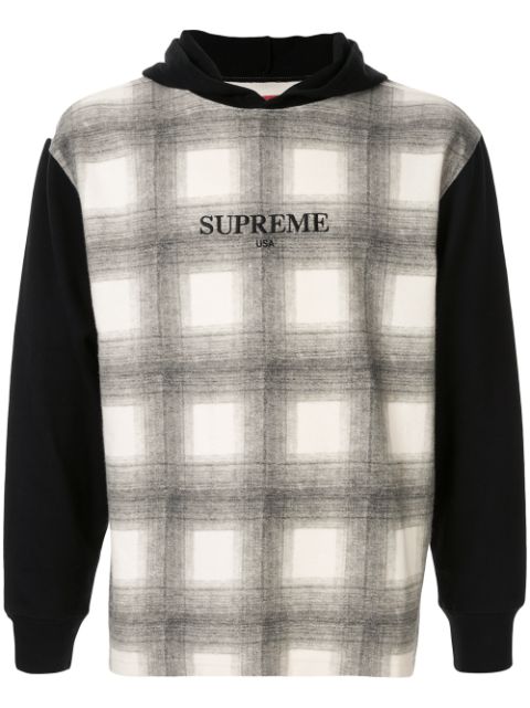 supreme shadow plaid hooded