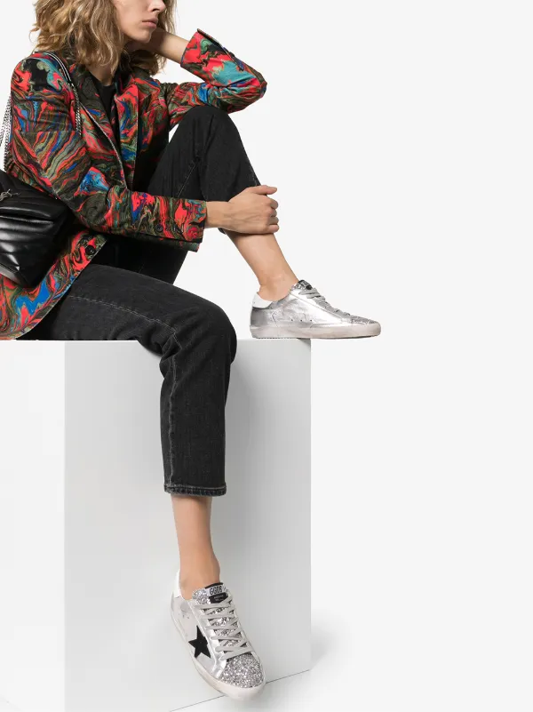 superstar glitter low top sneaker golden goose
