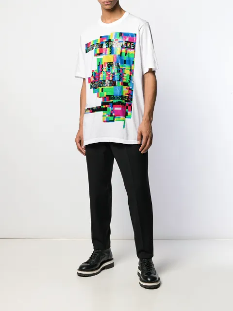 Dsquared2 glitch print logo T-shirt 