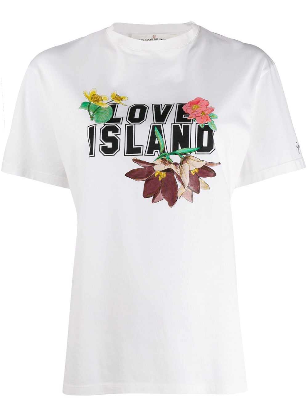 фото Golden goose футболка с принтом love island