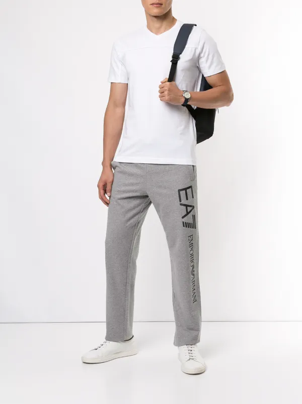 emporio armani all over print track pants