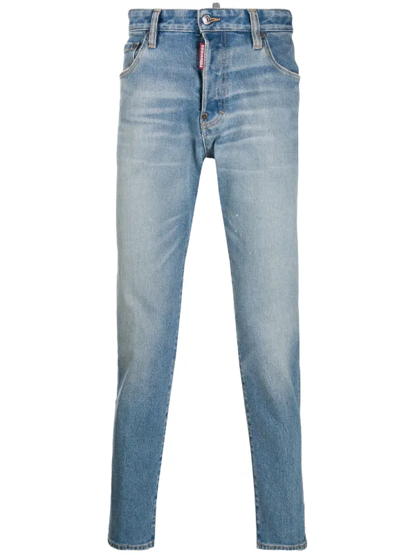stonewash straight leg jeans