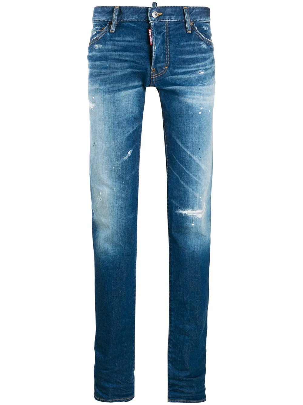 distressed stonewashed denim jeans