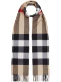 Burberry Check Cashmere Scarf - Neutrals