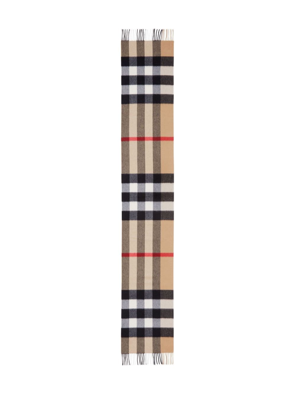 Shop Burberry Check Cashmere Scarf In Yellow