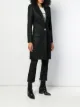 Balmain single breasted fitted long coat