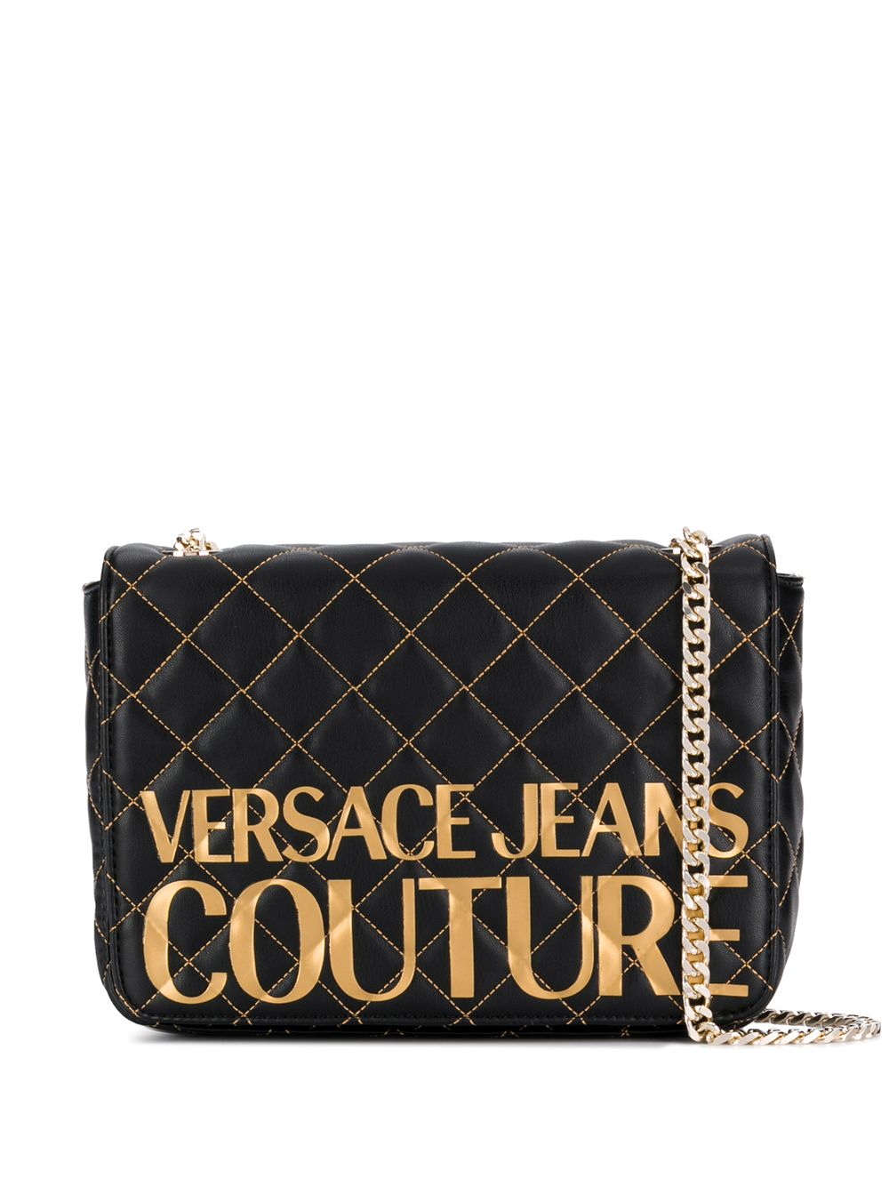 фото Versace Jeans Couture стеганая сумка на плечо с логотипом