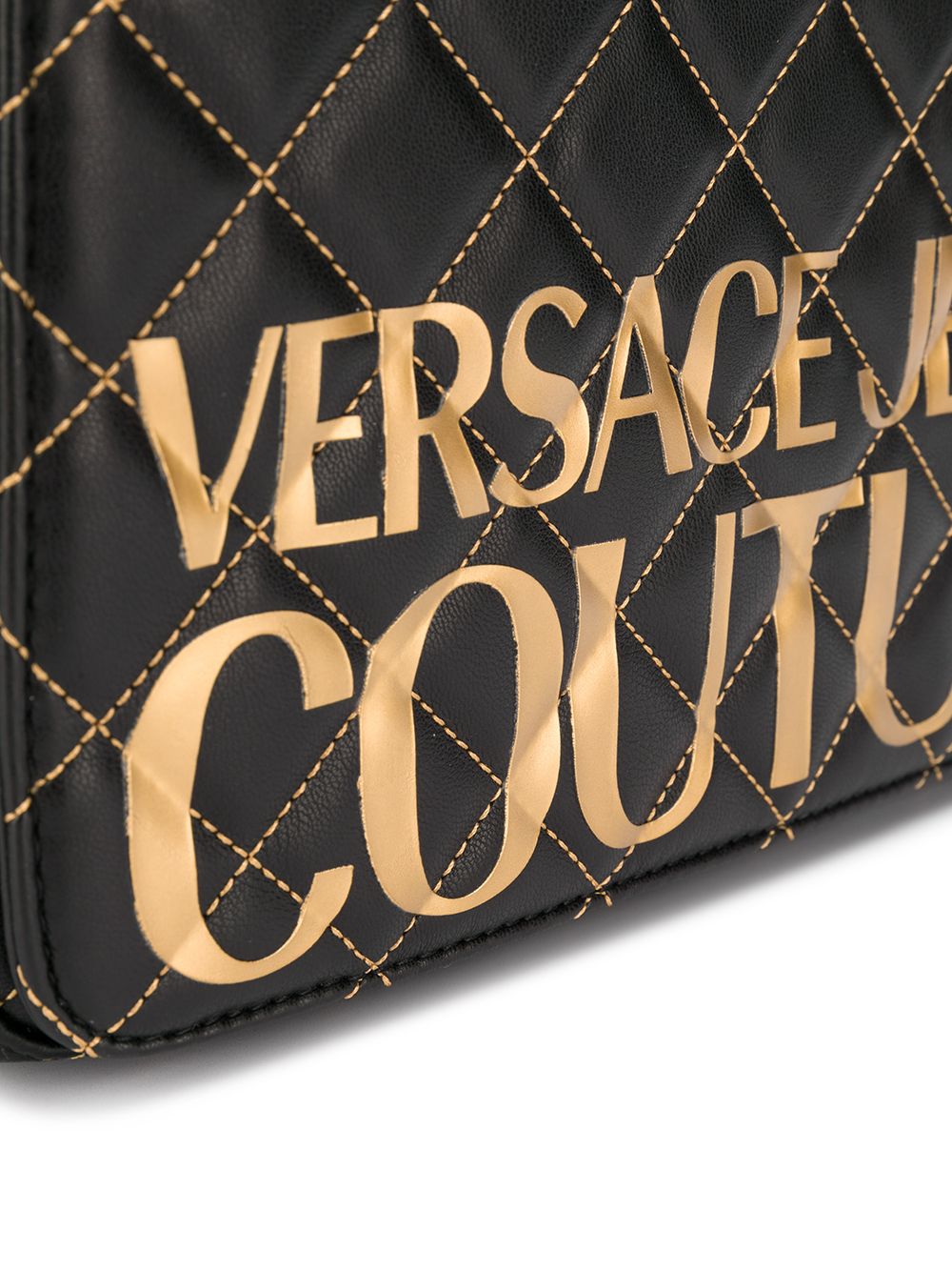 фото Versace Jeans Couture стеганая сумка на плечо с логотипом