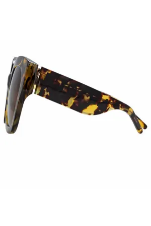Tortoiseshell Logo Sunglasses