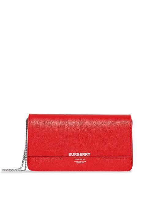 BURBERRY BURBERRY LOGO SHOULDER BAG - RED