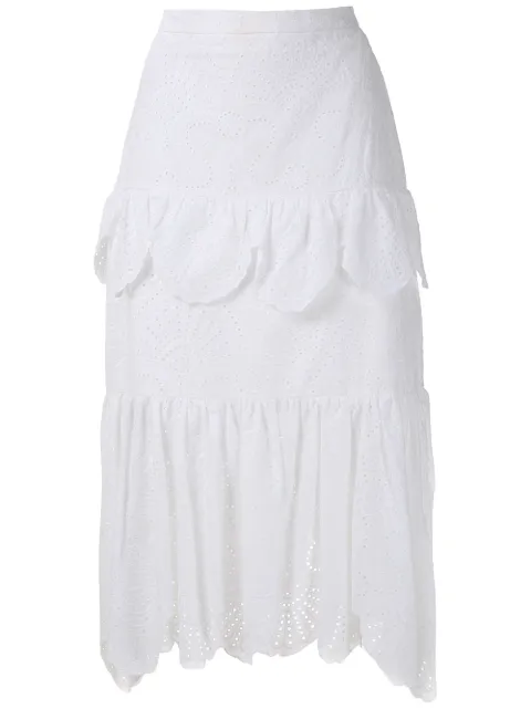 Olympiah Nielle laise midi skirt