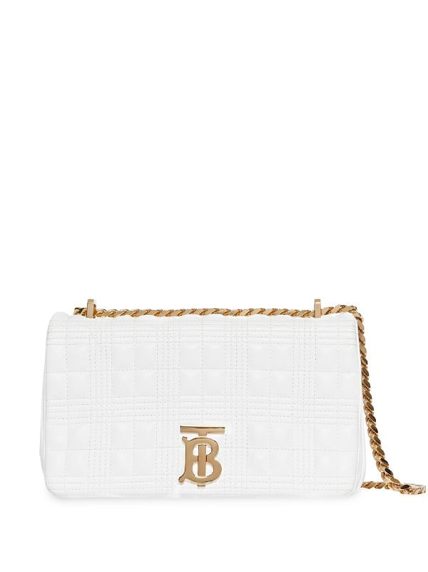 white quilted purse