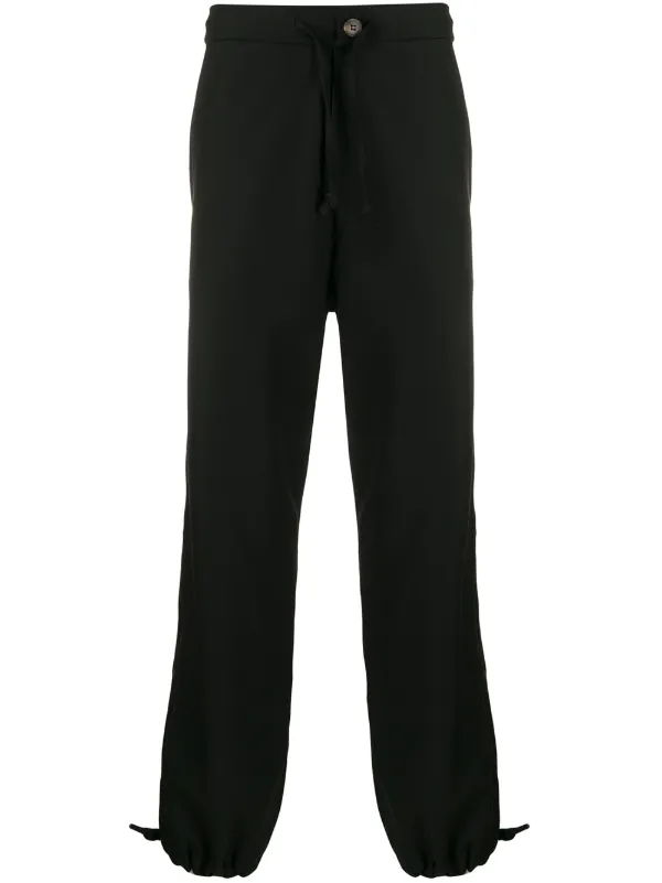 black high waisted track pants