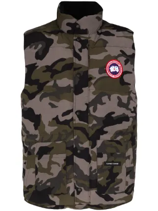 camo canada goose gilet