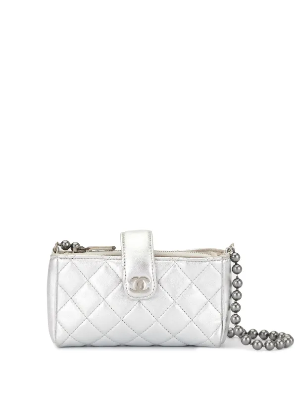 black shoulder bag silver chain
