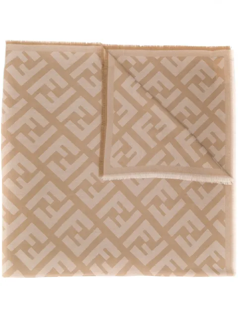 FENDI patterned FF logo shawl