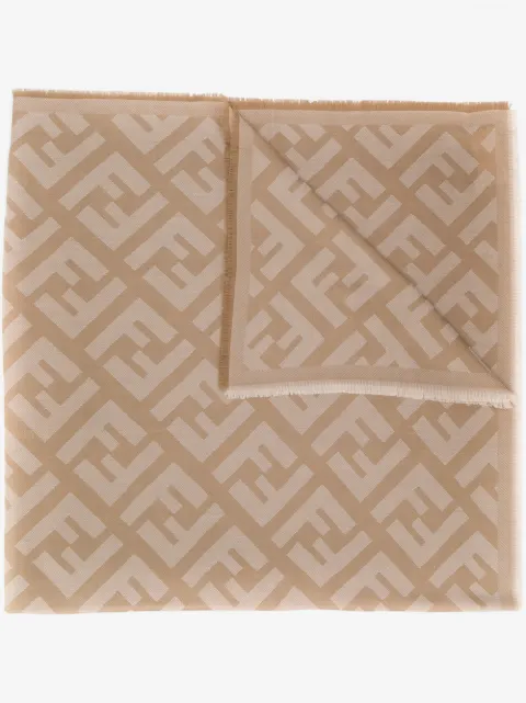 FENDI patterned FF logo shawl