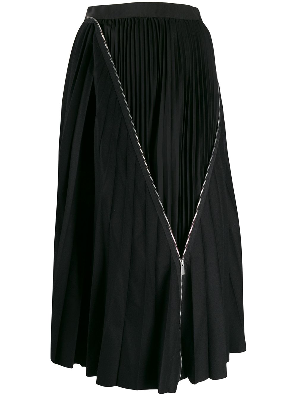 фото Sacai плиссированная юбка с молнией