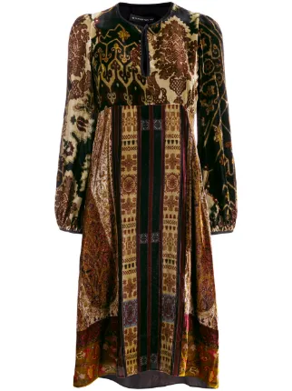 Etro Klänning i Krossad Sammet Farfetch Klänning krossat sammet | STORTMODE.se