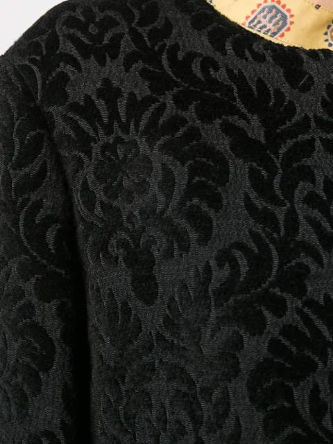 ETRO KRAGENLOSER BROKAT-MANTEL