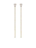Yoko London 18kt yellow gold Trend diamond and pearl earrings