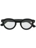 Lesca Gaston round frame glasses - Black