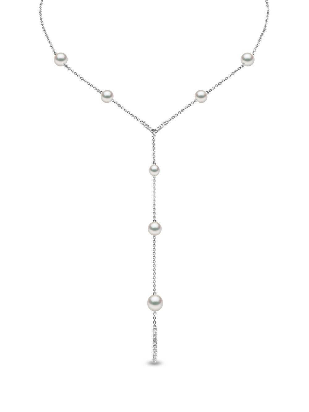 Image 1 of Yoko London 18kt white gold Trend freshwater pearl and diamond necklace