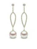 Yoko London 18kt yellow gold Trend freshwater pearl and diamond earrings