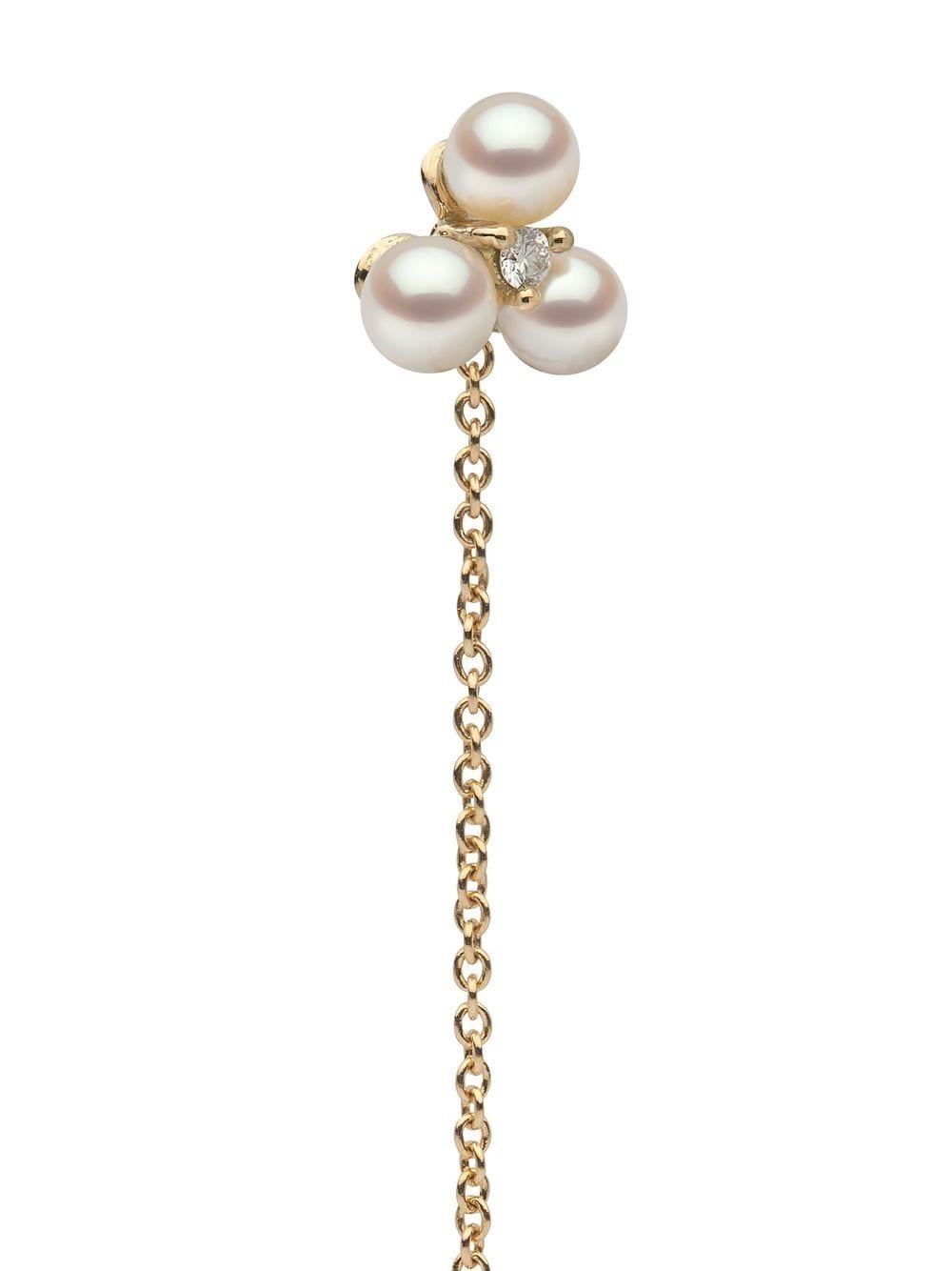 Shop Yoko London 18kt Yellow Gold Trend Freshwater Pearl And Diamond Earrings In 6
