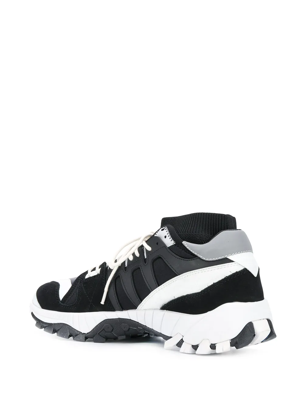 White Mountaineering Vibram Sole knitted sneakers Black