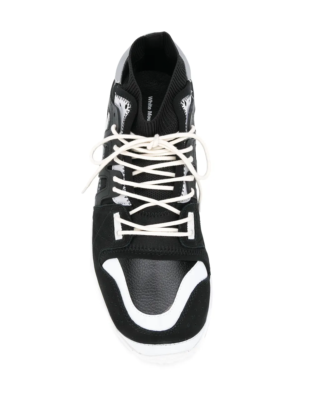 White Mountaineering Vibram Sole knitted sneakers Black