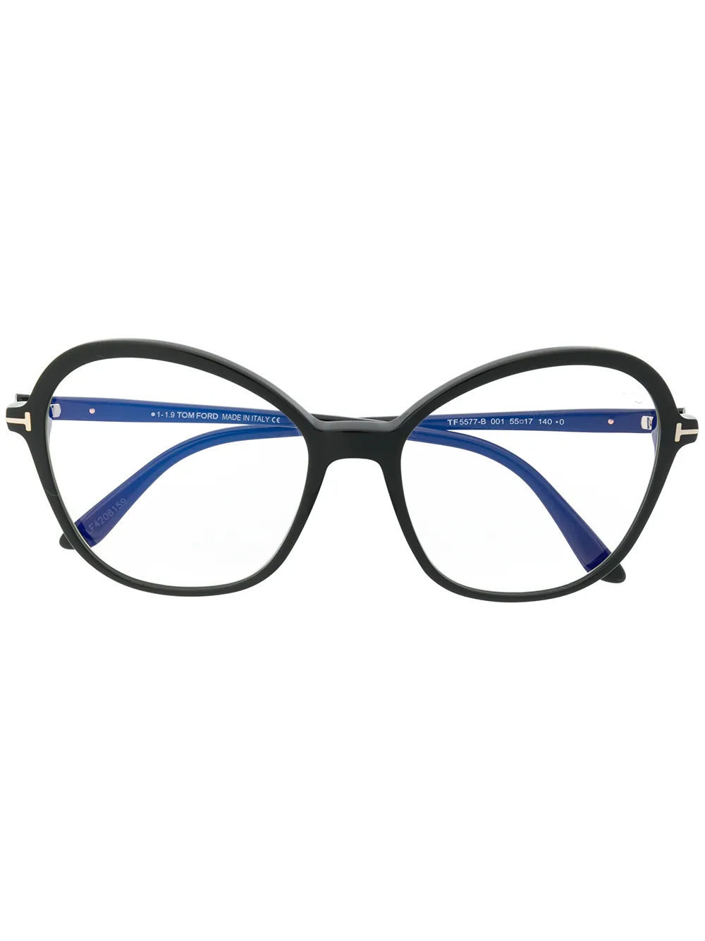 TOM FORD Eyewear Bril met rechthoekig montuur Zwart