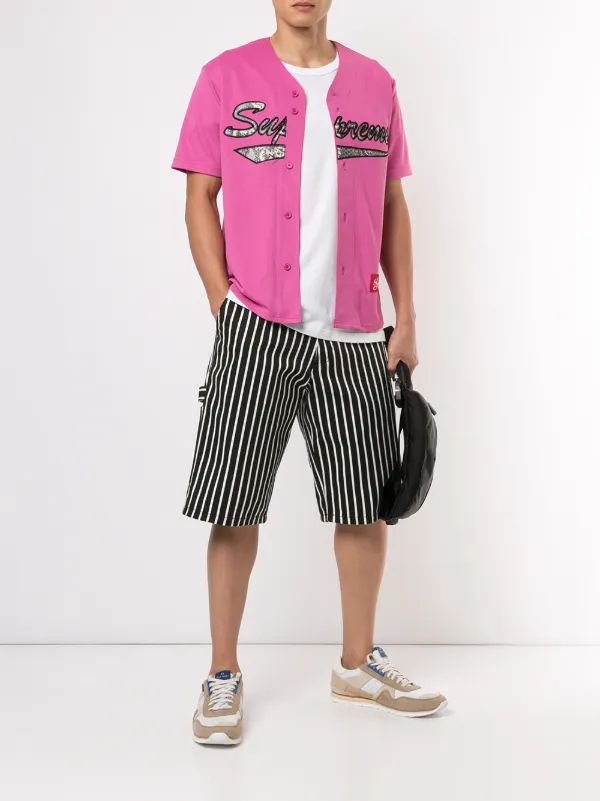 pink baseball jersey