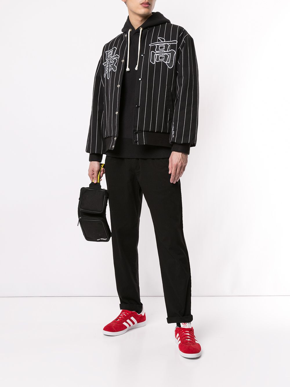 Pinstripe varsity sales jacket supreme